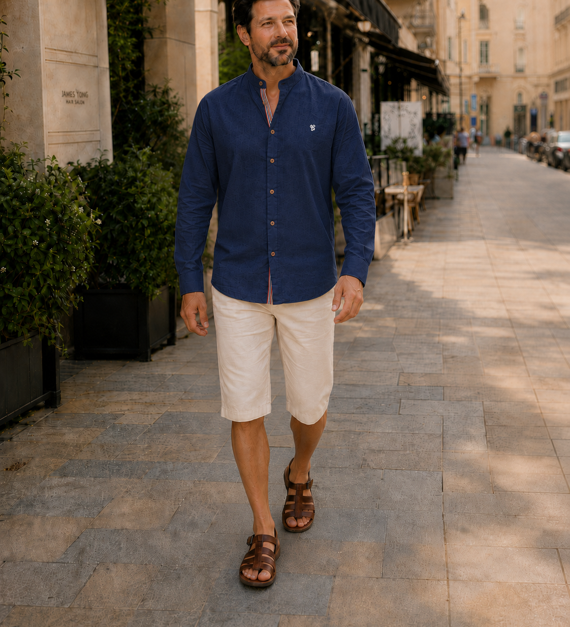 Παραδοσιακή Ανδρική Πουκάμισο με Σύγχρονη Επαφή