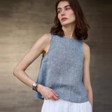 Αναστρέψιμο γιλέκο από chambray