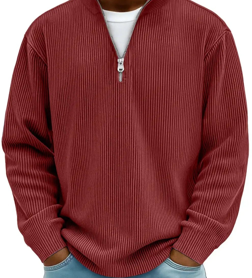 Ευάγγελος - Πολυτελές Άνετο Πουλόβερ με Μισό Φερμουάρ