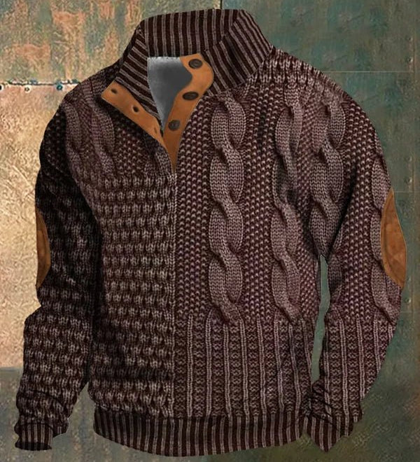 Danoir Paris™ – Vintage εκτυπωμένο πουλόβερ