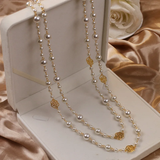 Κολιέ Elegant με Χρυσές Πέρλες